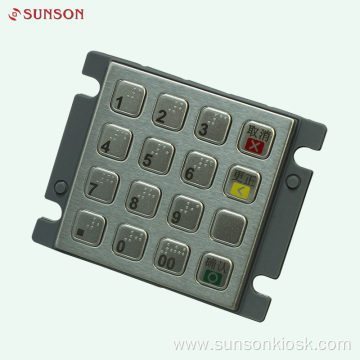 Surface Brushed Encryption PIN pad for Payment Kiosk